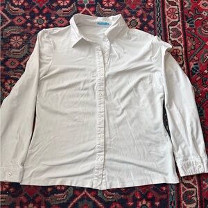 Classic White Button Up Shirt J McGlaughlin size Large
Preppy